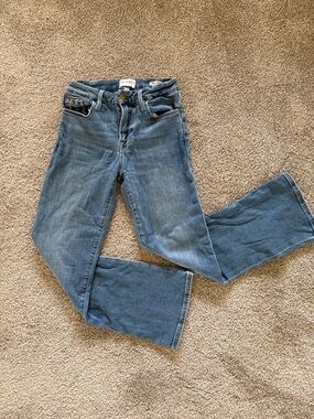 Frame Denim Light Blue le Crop Mini Boot Jeans 25
